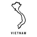 Vietnam map outline