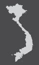 Vietnam map silhouette Royalty Free Stock Photo