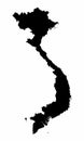 Vietnam map silhouette Royalty Free Stock Photo