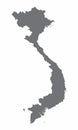 Vietnam map silhouette Royalty Free Stock Photo