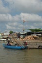 Boat selling squash and pumpkins at Floating Market Cai Rang, Vietnam 