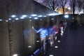 Vietnam Memorial Black Wall, Night Washington DC