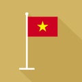 Vietnam National Flag Vector Flat Icon