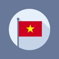 Vietnam National Flag Vector Flat Icon