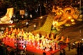 Vietnam: The new year celebration starts in Ho Chi Ming City at the Eden place Royalty Free Stock Photo