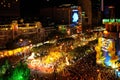 Vietnam: The new year celebration starts in Ho Chi Ming at the Eden place near the opera. From the Rex roof there is the best view Royalty Free Stock Photo