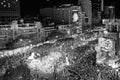 Vietnam: The new year celebration starts in Ho-Chi-Ming at the Eden place near the opera. Royalty Free Stock Photo