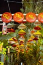 Vietnam. Nha Trang. January 25, 2020. Detail of the Chinese New Year. Multi-colored Chinese lanterns Royalty Free Stock Photo