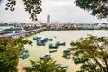 Vietnam. Nha Trang. View of the river Kai and the city