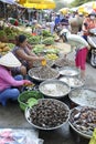 Vietnam Phu Quoc street market selling shell fish