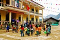 Vietnam primary school in the village in sapa valley