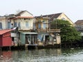 Vietnam, Quang Nam Province, Hoi An City, Old City listed at World Heritage site by Unesco, Houses on the Thu Bon River
