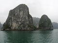 Vietnam, Quang Ninh Area, Halong Bay or Ha Long Bay Unesco World Heritage Site, The karst landscape Royalty Free Stock Photo