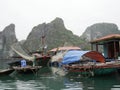 Vietnam, Quang Ninh Area, Halong Bay or Ha Long Bay Unesco World Heritage Site, Vung Vieng Fishing Floating Village Royalty Free Stock Photo