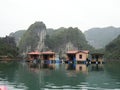 Vietnam, Quang Ninh Area, Halong Bay or Ha Long Bay Unesco World Heritage Site, Vung Vieng Fishing Floating Village Royalty Free Stock Photo