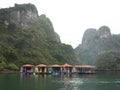 Vietnam, Quang Ninh Area, Halong Bay or Ha Long Bay Unesco World Heritage Site, Vung Vieng Fishing Floating Village Royalty Free Stock Photo