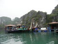 Vietnam, Quang Ninh Area, Halong Bay or Ha Long Bay Unesco World Heritage Site, Vung Vieng Fishing Floating Village Royalty Free Stock Photo