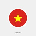 Vietnam round flag icon with shadow