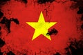 Vietnam rusty and grunge flag illustration