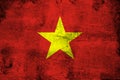 Vietnam rusty and grunge flag illustration