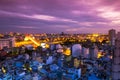 Vietnam Saigon panorama night life Royalty Free Stock Photo