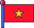 Vietnam socialist republic national flag vector