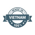 Vietnam stamp design typography vector Royalty Free Stock Photo