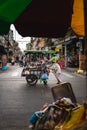 Vietnam street scene. Rolling shop
