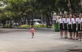 Vietnam students on parade