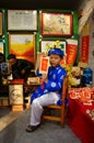 Vietnam tet, Asian kid, calligraphy fair Royalty Free Stock Photo