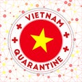 Vietnam under quarantine sign.