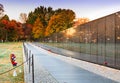 Vietnam Veterans Memorial Wall Washington DC Autum Royalty Free Stock Photo