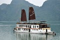 Vietnam - View of Ha Long Bay with cruise boat