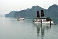 Vietnam - View of Ha Long Bay with cruise boats