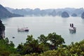 Vietnam - View of Ha Long Bay with cruise boats