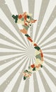 Vietnam vintage map. Royalty Free Stock Photo