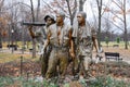 Vietnam Wall Three Men Soldier Statue Royalty Free Stock Photo