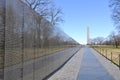 Vietnam War Memorial with Lincoln Memorial in Background