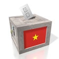 Vietnam - wooden ballot box - voting concept