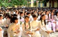 Vietnames high school girs and boy`s at final celebration in Hanoi