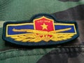 Vietnamese army patch on solder's uniform