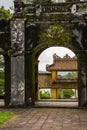 Thien Mu Pagoda, Hue, Vietnam. Traditional vietnamese temple architecture. Royalty Free Stock Photo