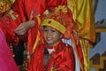 Vietnamese child with the traditional costume