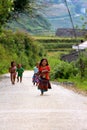 Vietnamese children running with joy Royalty Free Stock Photo