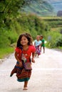 Vietnamese children running with joy Royalty Free Stock Photo