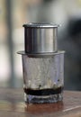 Vietnamese cofee preparation Royalty Free Stock Photo