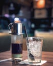 Vietnamese Coffee with Condensed Milk and Glass of Ice