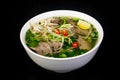 Vietnamese cuisine Pho Bo soup Royalty Free Stock Photo