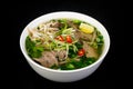 Vietnamese cuisine Pho Bo soup Royalty Free Stock Photo