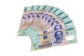 Vietnamese currency banknotes arrange in a row Royalty Free Stock Photo